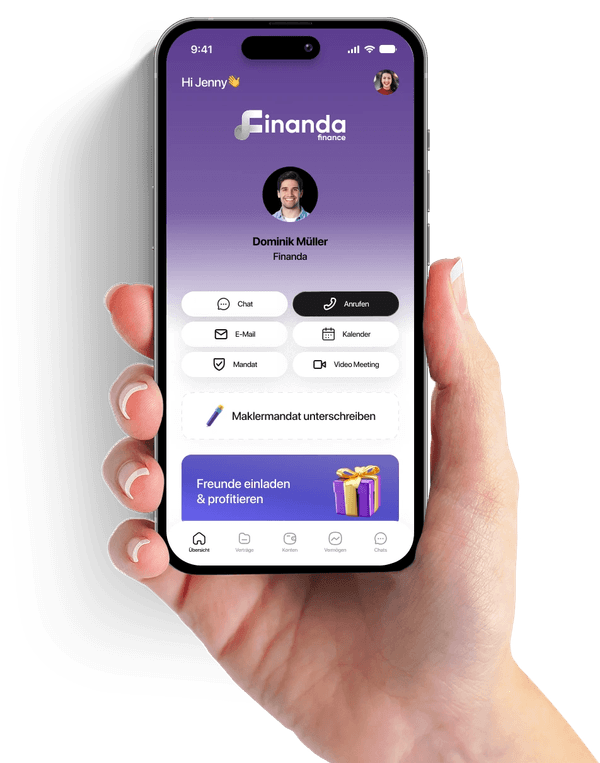 Finanda App in der Hand