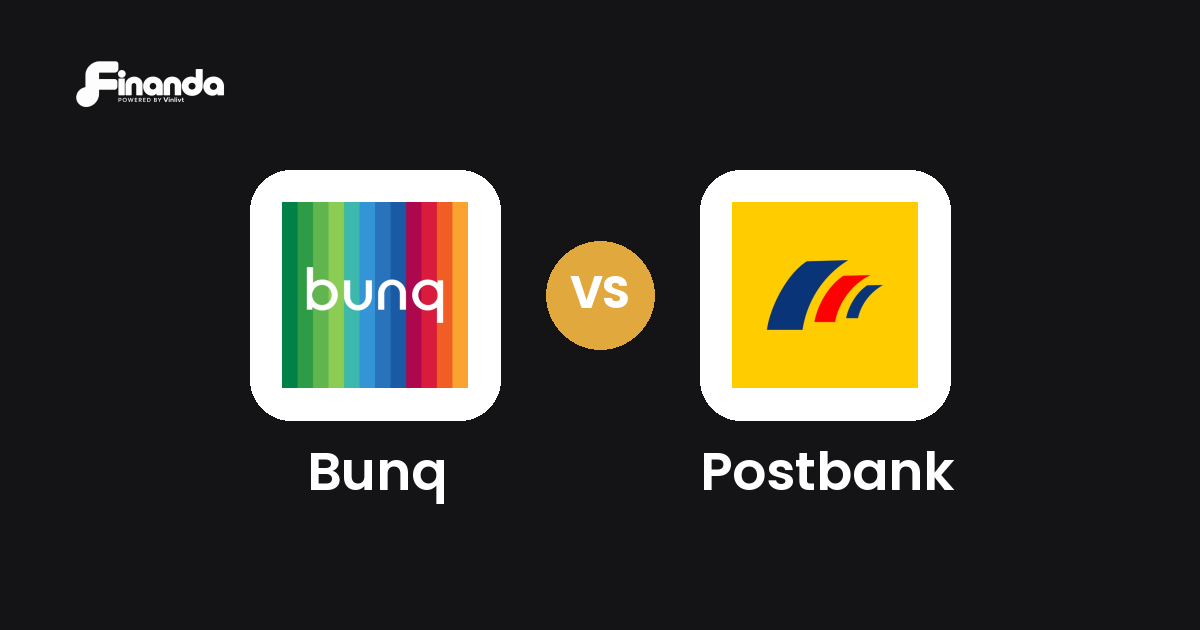 Bunq und Postbank im Vergleich: Banking-App-Test 2026 mit Testergebnis, Gebühren und Funktionen auf finanda