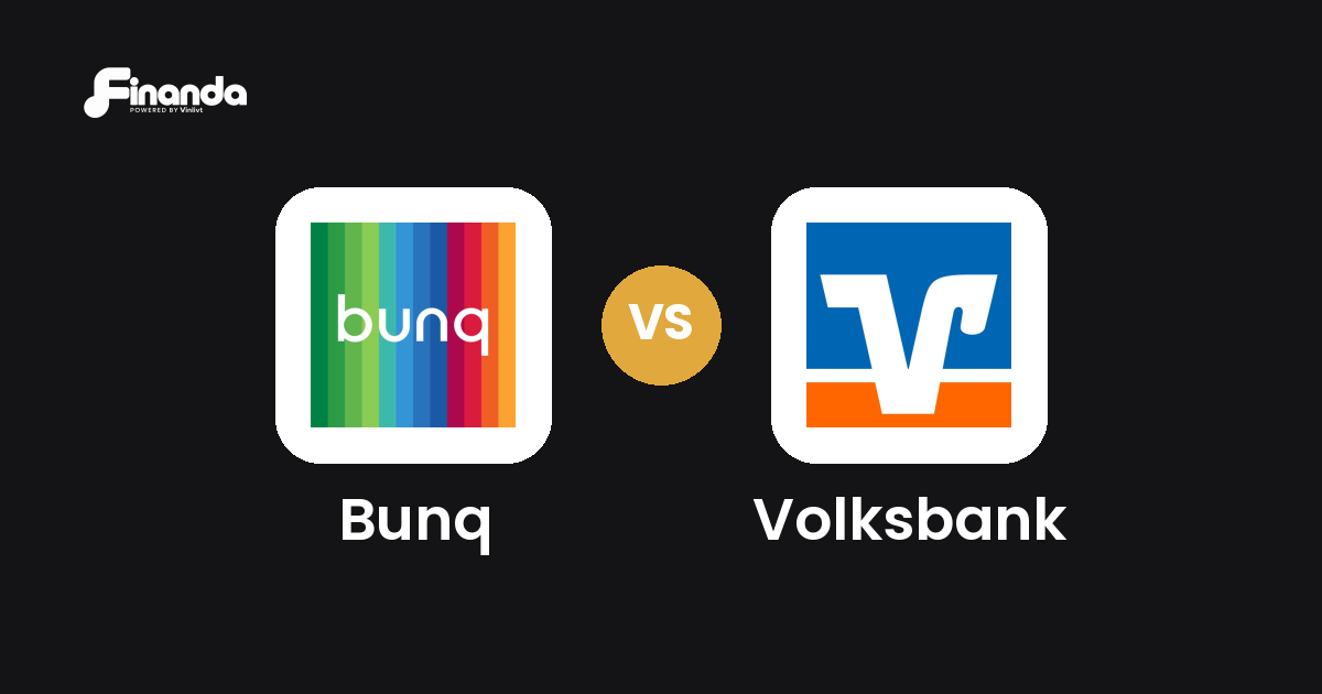 Bunq und Volksbank im Vergleich: Banking-App-Test 2026 mit Testergebnis, Gebühren und Funktionen auf finanda