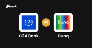 C24 Bank und Bunq im Vergleich: Banking-App-Test 2026 mit Testergebnis, Gebühren und Funktionen auf finanda
