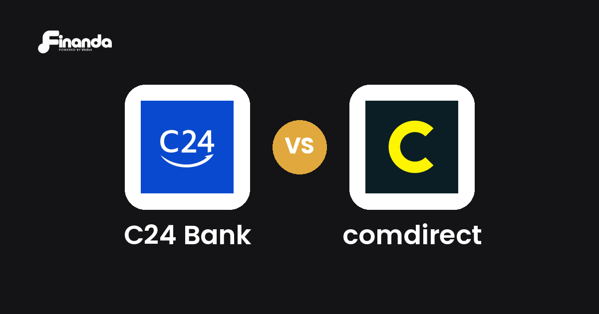 C24 Bank und comdirect im Vergleich: Banking-App-Test 2026 mit Testergebnis, Gebühren und Funktionen auf finanda