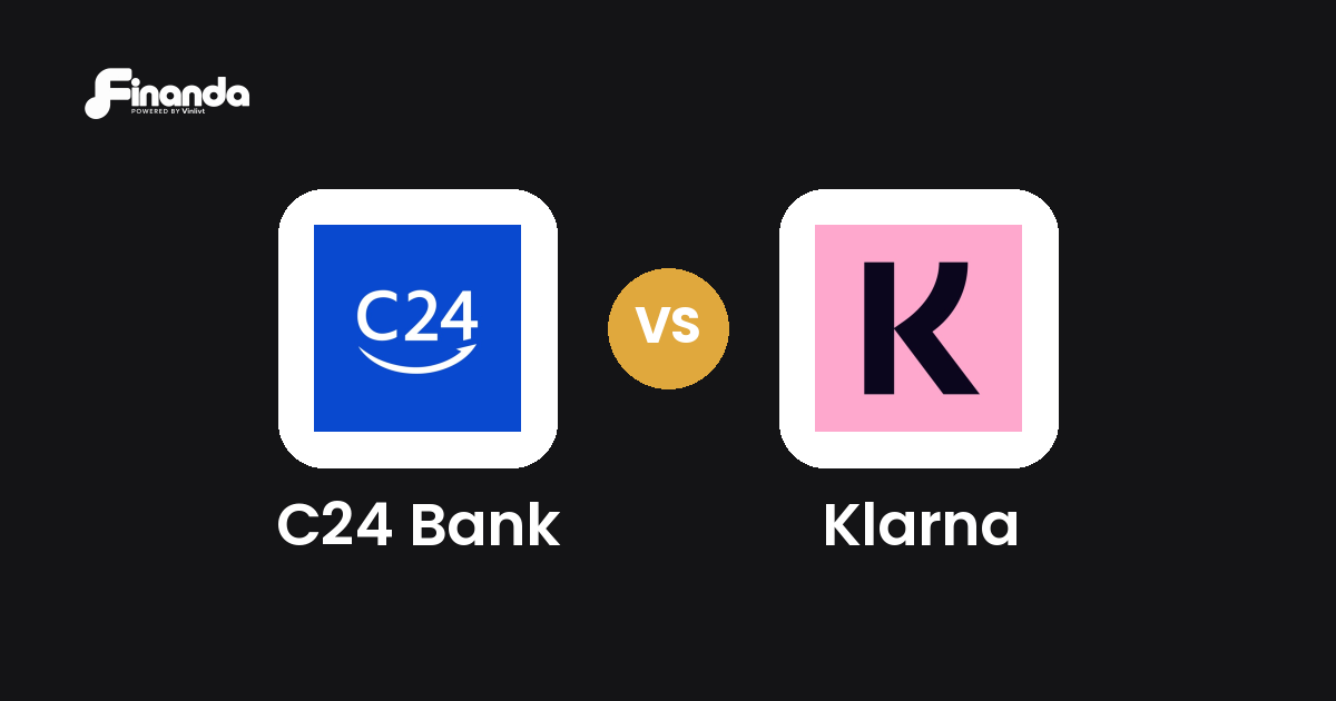 C24 Bank und Klarna im Vergleich: Banking-App-Test 2026 mit Testergebnis, Gebühren und Funktionen auf finanda
