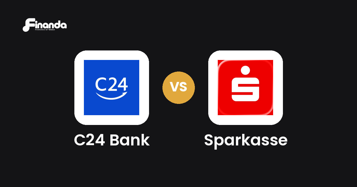 C24 Bank und Sparkasse im Vergleich: Banking-App-Test 2026 mit Testergebnis, Gebühren und Funktionen auf finanda