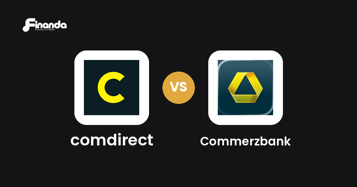 comdirect und Commerzbank im Vergleich: Banking-App-Test 2026 mit Testergebnis, Gebühren und Funktionen auf finanda