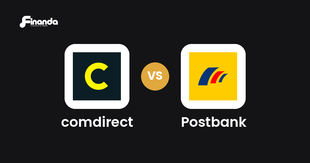 comdirect und Postbank im Vergleich: Banking-App-Test 2026 mit Testergebnis, Gebühren und Funktionen auf finanda
