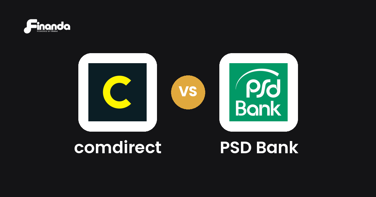 comdirect und PSD Bank im Vergleich: Banking-App-Test 2026 mit Testergebnis, Gebühren und Funktionen auf finanda