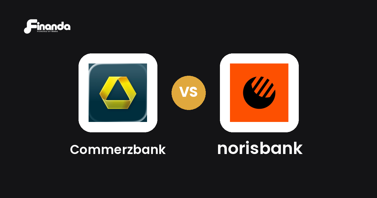 Commerzbank und norisbank im Vergleich: Banking-App-Test 2026 mit Testergebnis, Gebühren und Funktionen auf finanda