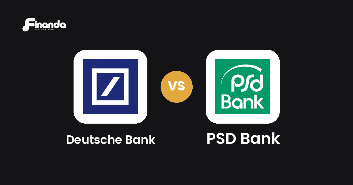 Deutsche Bank und PSD Bank im Vergleich: Banking-App-Test 2026 mit Testergebnis, Gebühren und Funktionen auf finanda