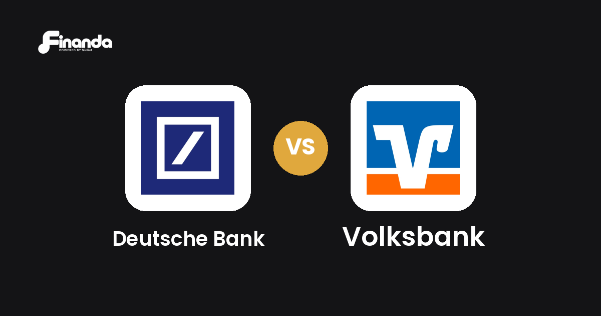 Deutsche Bank und Volksbank im Vergleich: Banking-App-Test 2026 mit Testergebnis, Gebühren und Funktionen auf finanda