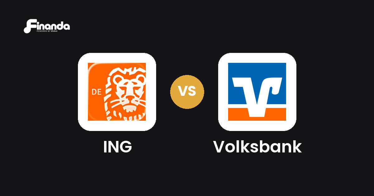 ING und Volksbank im Vergleich: Banking-App-Test 2026 mit Testergebnis, Gebühren und Funktionen auf finanda