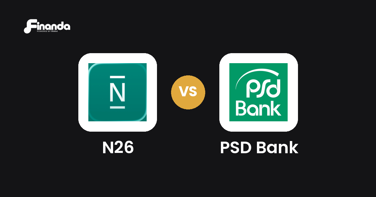 N26 und PSD Bank im Vergleich: Banking-App-Test 2026 mit Testergebnis, Gebühren und Funktionen auf finanda