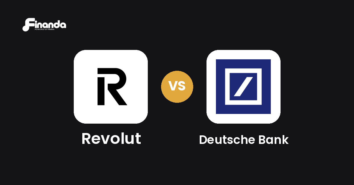 Revolut und Deutsche Bank im Vergleich: Banking-App-Test 2026 mit Testergebnis, Gebühren und Funktionen auf finanda