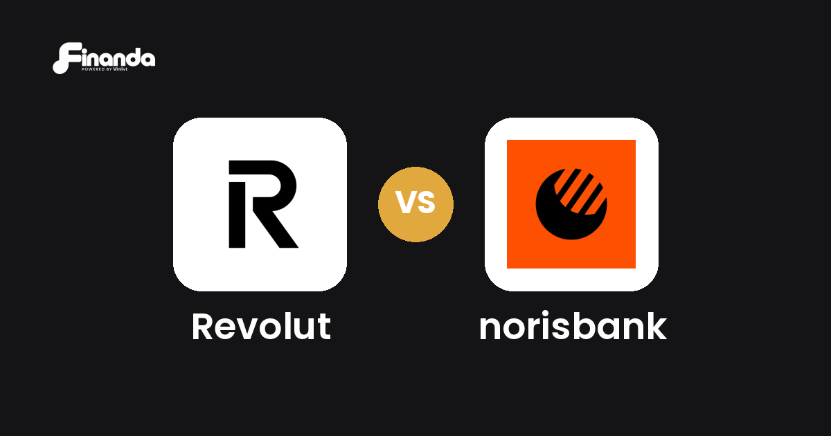 Revolut und norisbank im Vergleich: Banking-App-Test 2026 mit Testergebnis, Gebühren und Funktionen auf finanda