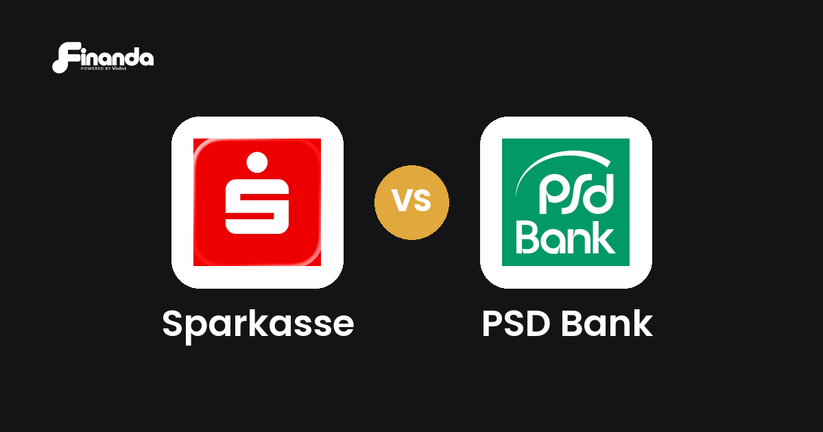 Sparkasse und PSD Bank im Vergleich: Banking-App-Test 2026 mit Testergebnis, Gebühren und Funktionen auf finanda