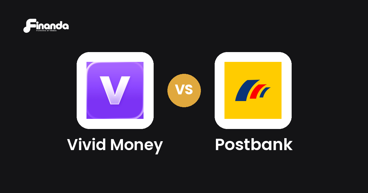 Vivid Money und Postbank im Vergleich: Banking-App-Test 2026 mit Testergebnis, Gebühren und Funktionen auf finanda